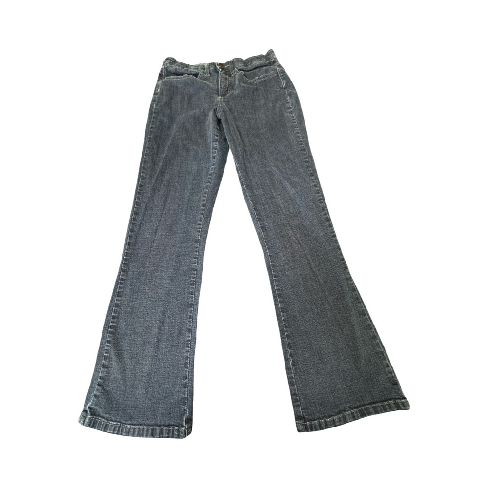 Lee Jeans Womens 8 Dark Blue Comfort Waistband Bootcut Stretch Denim Flap Pocket